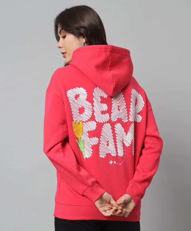 BEAR FAM Print Oversized Hoodie