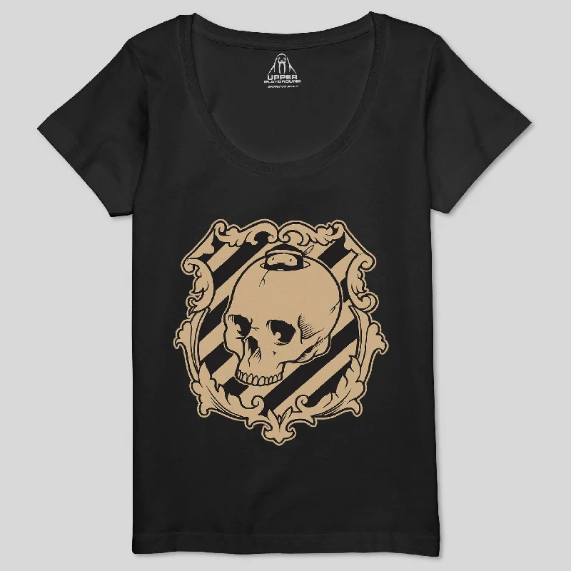 SKULL SHIELD WOMEN'S SCOOP NECK SWEATSHIRT