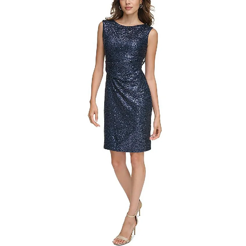 Womens Sequined Mini Cocktail And Party Dress