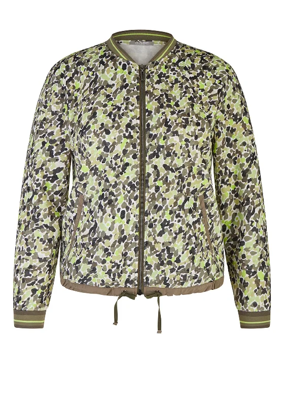 Rabe Camo Print Zipped Jacket, Green Multi