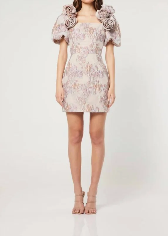 Tourmaline Mini Dress In Beige