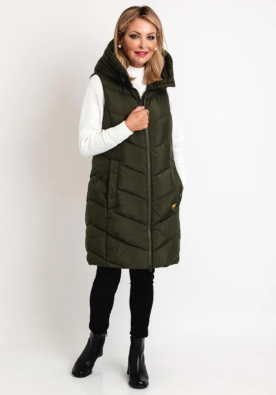 Barbour International Womens Boston Gilet, Khaki