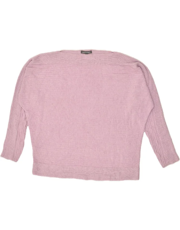 LAURA ASHLEY Womens Oversized Boat Neck Jumper Sweater UK 16 Large  Pink