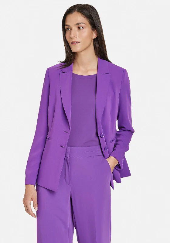 Gerry Weber Single Breasted Blazer, Purple