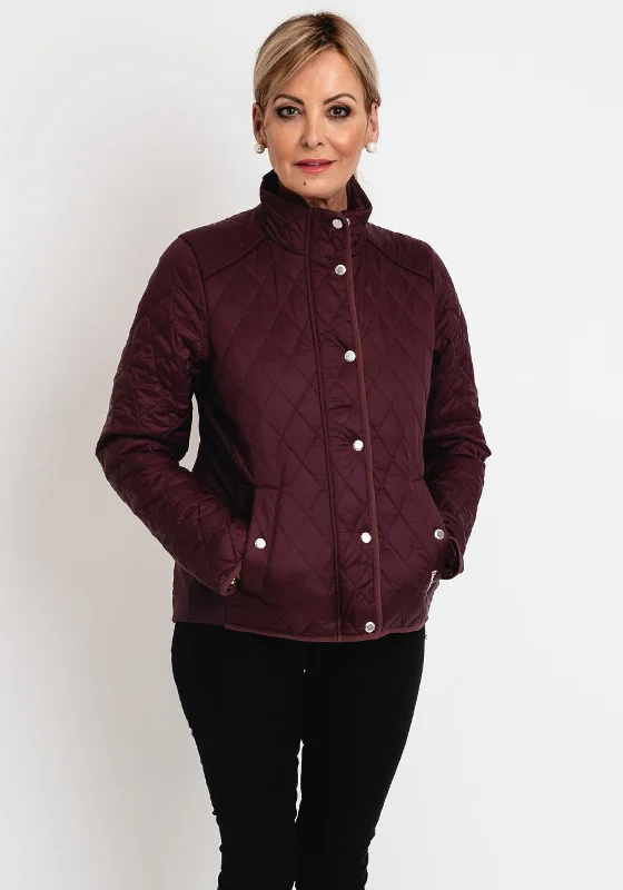 Barbour Womens Yarrow Quilted Jacket, Burgundy