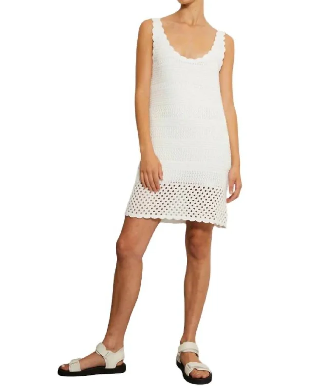 Crochet Dress In Bleach White