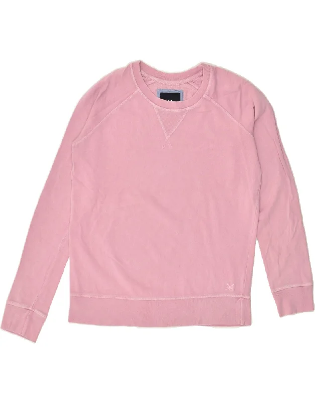 CREW CLOTHING Womens Sweatshirt Jumper UK 8 Small  Pink Cotton