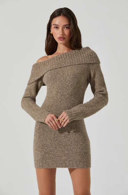 Leya Off Shoulder Sweater Dress