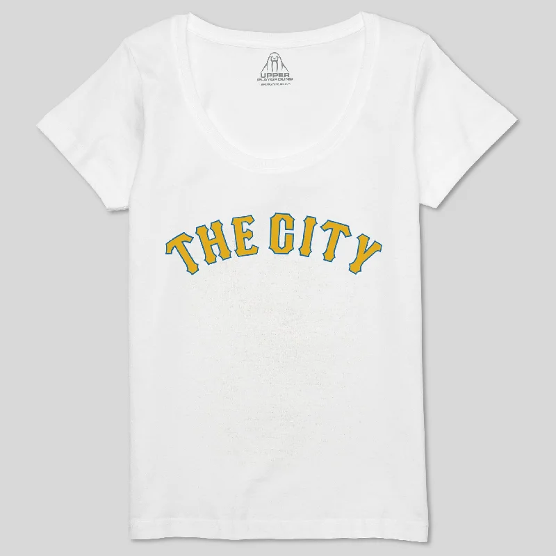 THE CITY WOMEN'S SCOOP NECK SWEATSHIRT