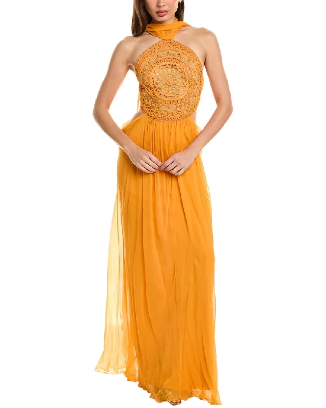 Alberta Ferretti Silk Chiffon Gown