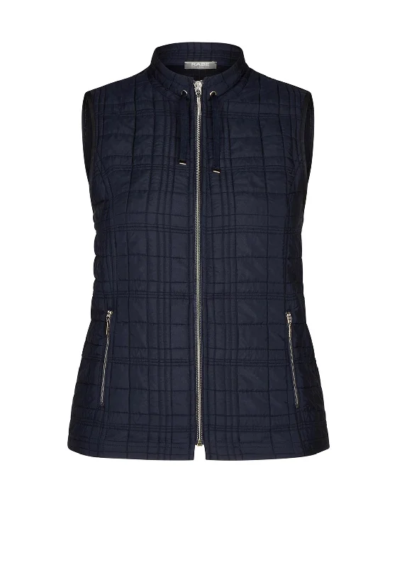 Rabe Zip Up Quilted Waistcoat, Navy