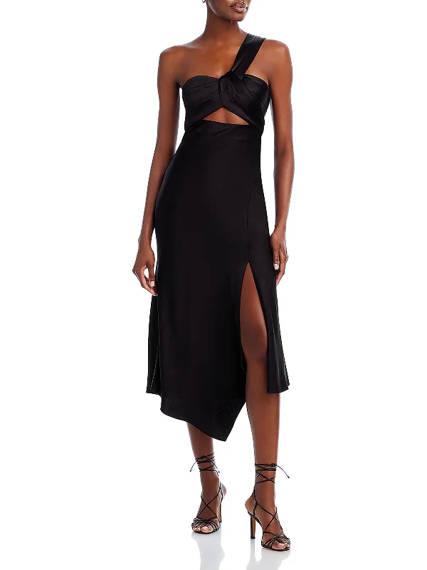 Womens Cut-Out One Shoulder Cocktail And Party Dress