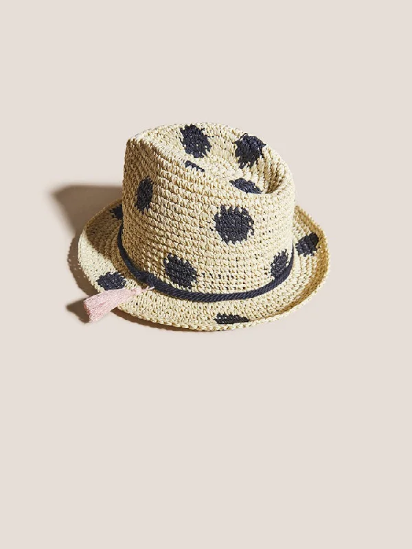 Spot Trilby Hat - Natural Multi