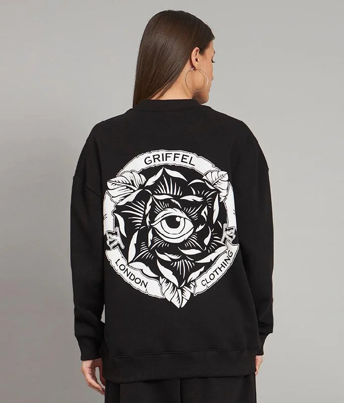 EYE Print Oversized Sweatshirt