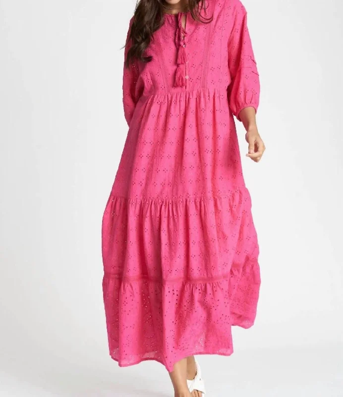 Melody Dress In Deep Pink