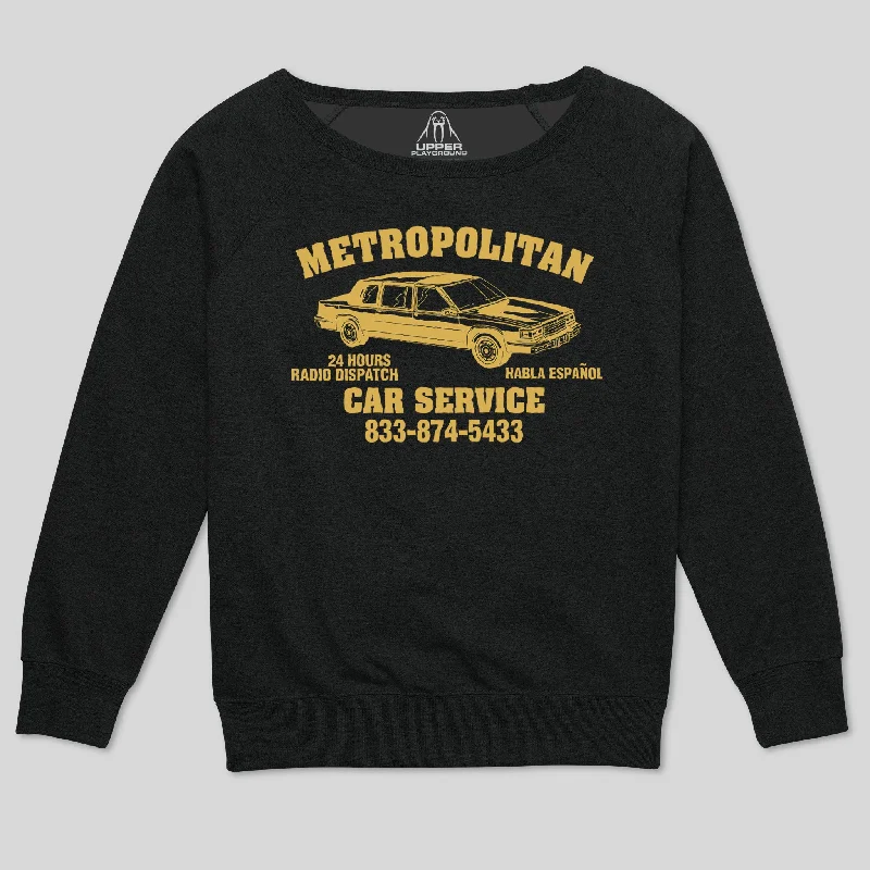 METROPOLITAN CAR SERVICE WOMEN'S SCOOP NECK SWEATSHIRT