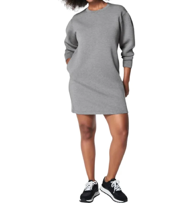 Airessentials Crew Dress In Mid Grey Heather