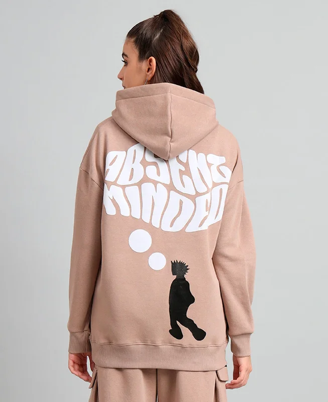 Absent Minded Print Oversized Hoodie