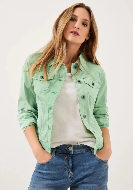 Cecil Coloured Denim Jacket, Fresh Salvia Green