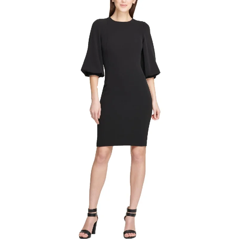 Womens Elbow Sleeves Office Sheath Dress