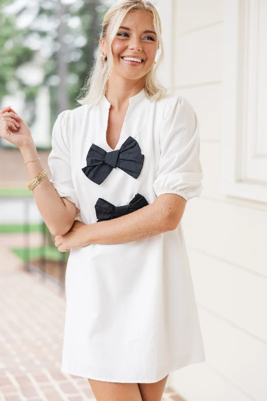 More To Love Ivory Bow Dress