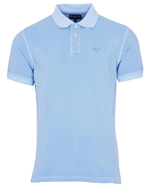 Washed Sports Polo Shirt - Sky