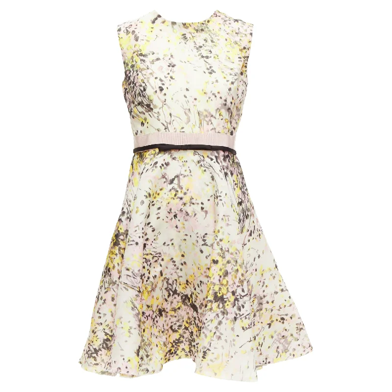 Giambattista Valli Floral Silk Fit Flare Dress