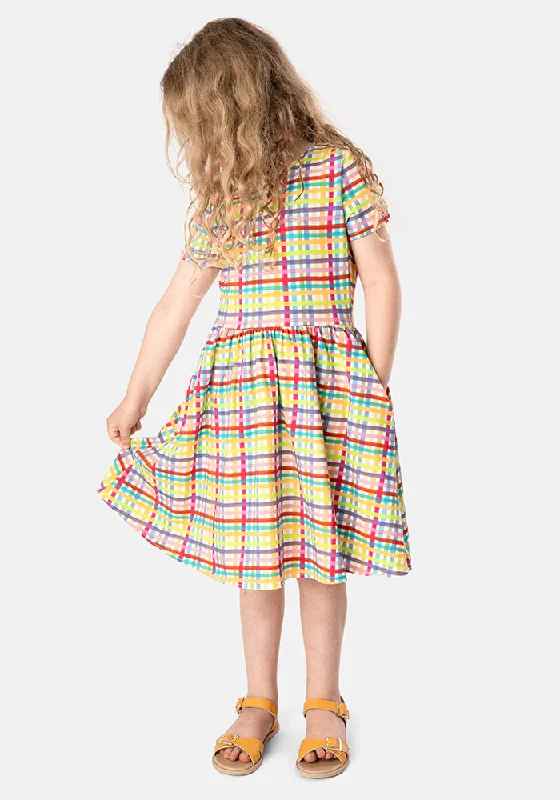 Children's Summer Check Print Dress (Audrey)